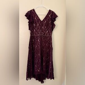 Taylor Dress Maroon Lace